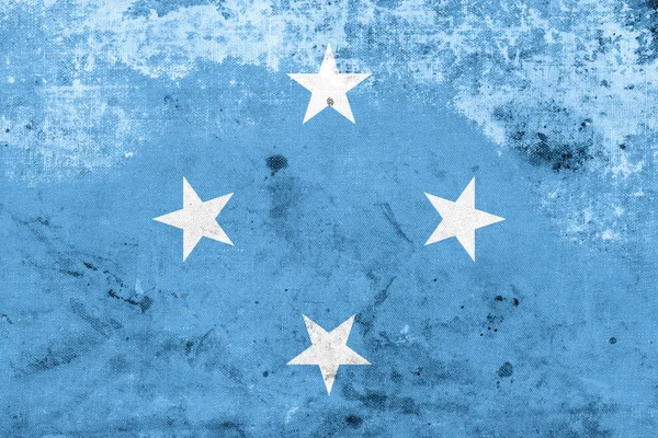 Bandera de Micronesia Grunge — Foto de Stock