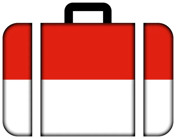 Bőrönd, monaco zászló — Stock Fotó