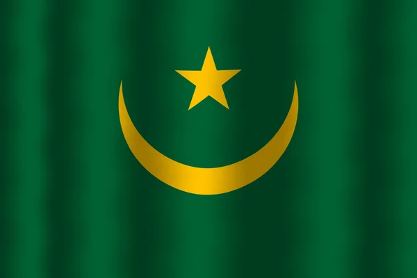 Ondeando la bandera de Mauritania — Foto de Stock