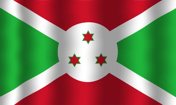 Burundi-Flagge schwenken — Stockfoto