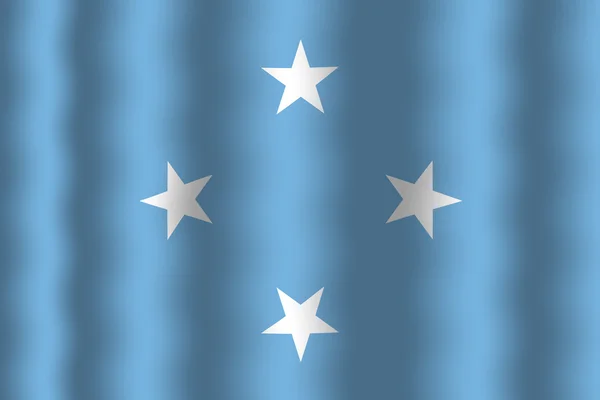 Waving Micronesia Flag — Stock Photo, Image