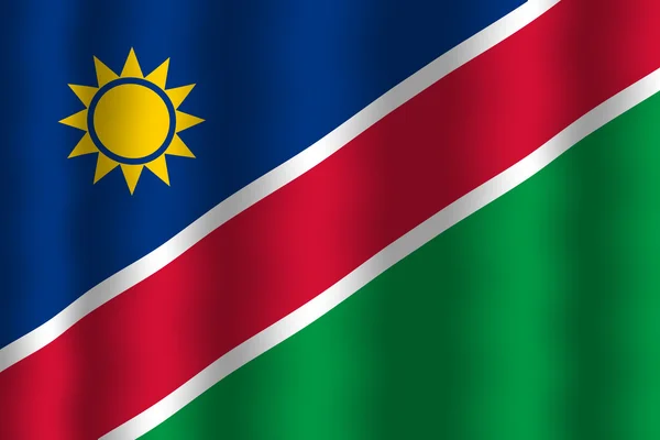 Wapperende vlag van Namibië — Stockfoto