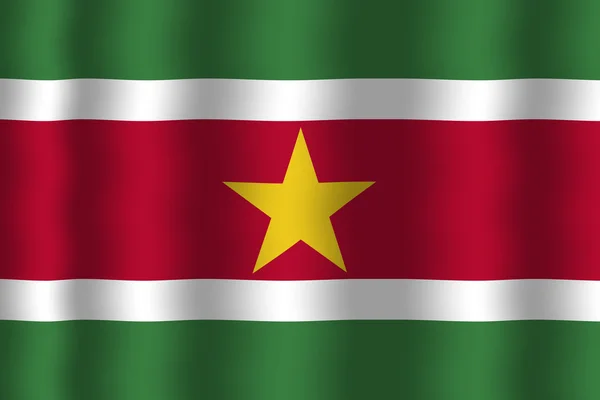Размахивая Суринамским флагом — стоковое фото