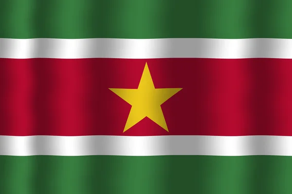 Suriname-Flagge schwenken — Stockfoto