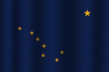 Alaska Devlet bayrağı sallayarak