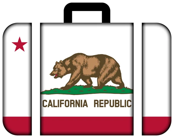 Suitcase with California State Flag — Stock Photo, Image