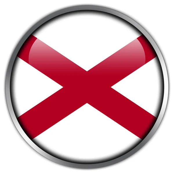 Alabama State Flag glossy button — Stock Photo, Image