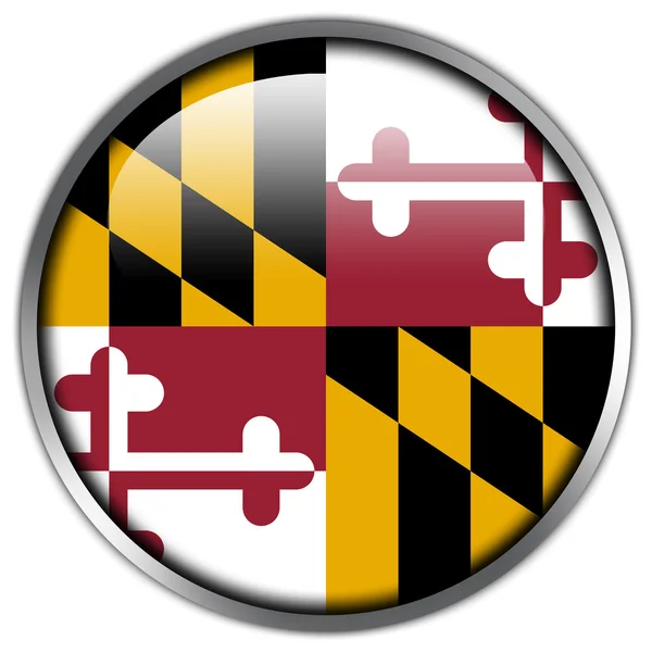 Maryland State Flag botón brillante — Foto de Stock