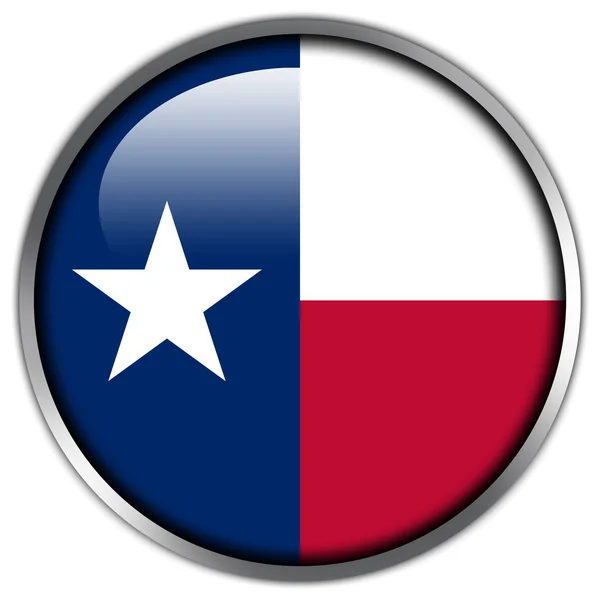 Texas State Bandeira botão brilhante — Fotografia de Stock
