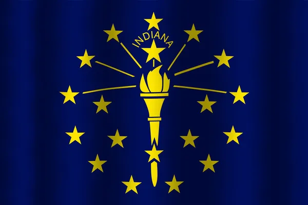 VWaving Bandeira do Estado de Indiana — Fotografia de Stock