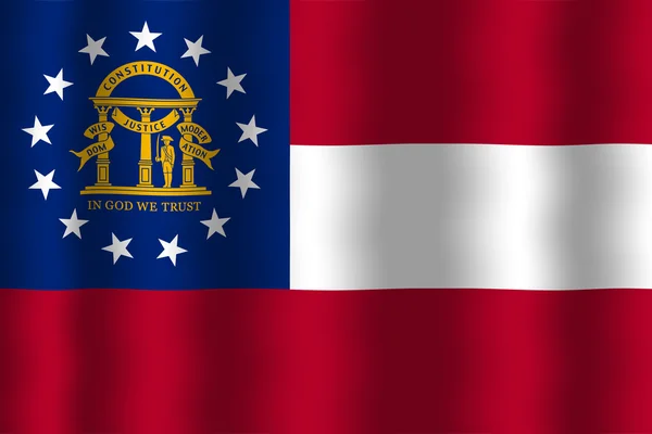 Waving Georgia State Flag — Stock Photo, Image