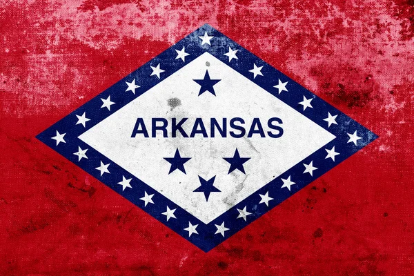 Bandeira do Estado de Grunge Arkansas — Fotografia de Stock