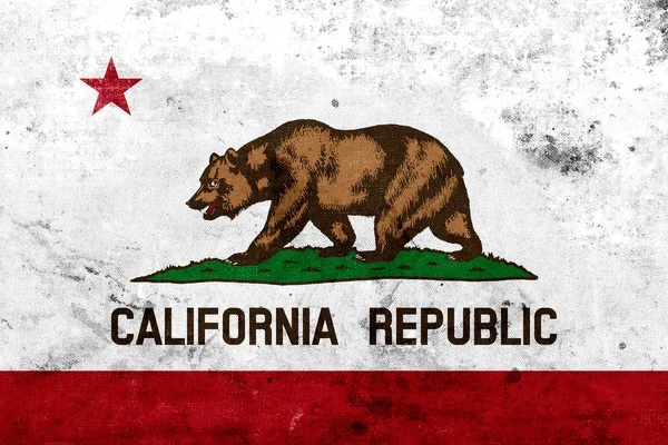 Grunge california state flagga — Stockfoto