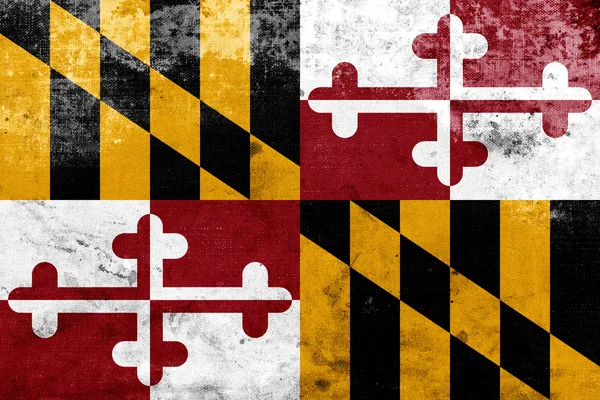 Grunge Maryland bandera del estado — Foto de Stock