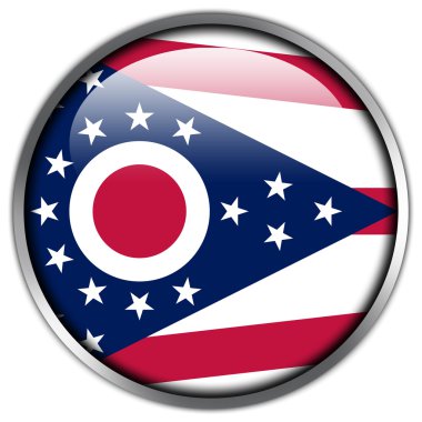 Ohio Devlet bayrağı parlak düğme