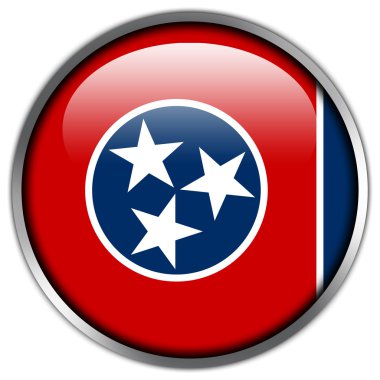 Tennessee Devlet bayrağı parlak düğme