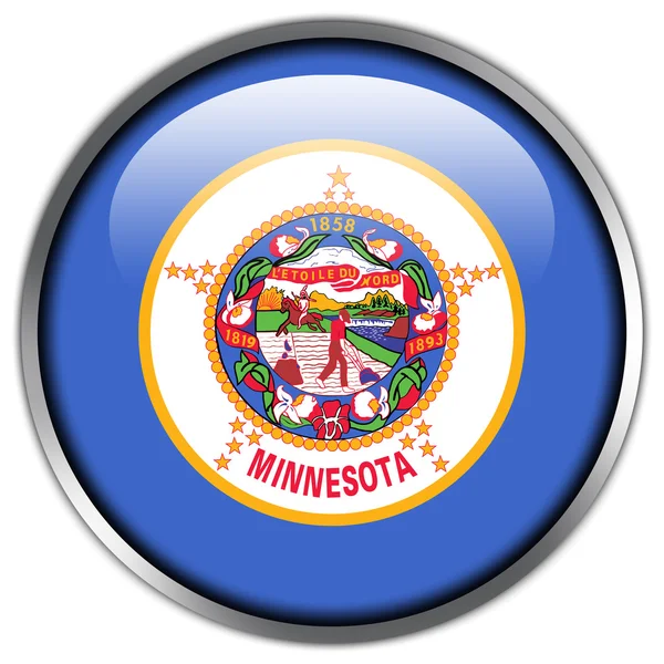 Minnesota State Flag botón brillante — Foto de Stock