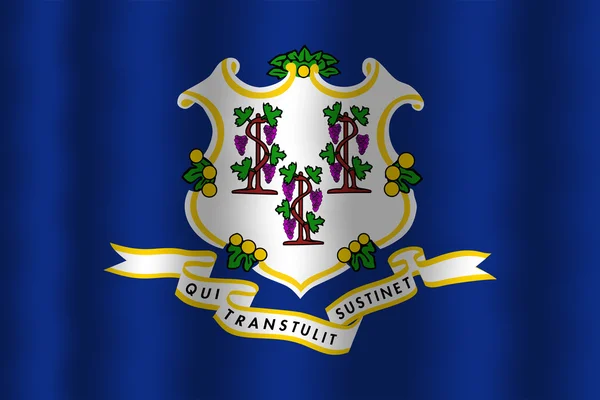 Agitant le drapeau de l'État du Connecticut — Photo