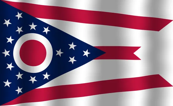 Waving Ohio State Flag — Stock Photo, Image