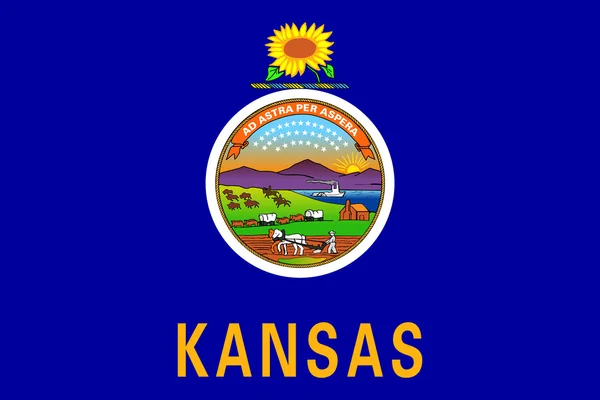 Kansas state flagga — Stockfoto