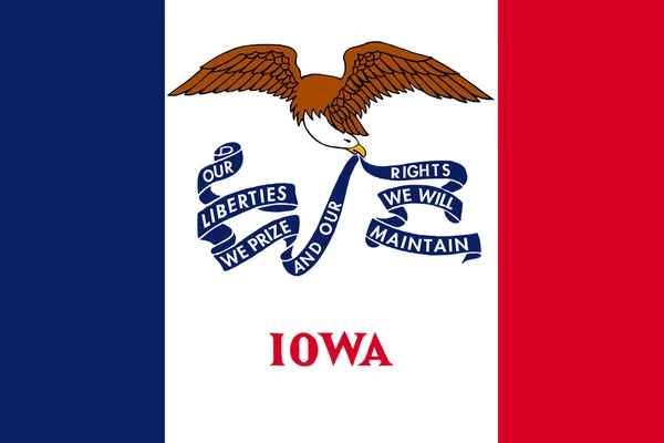 Bandiera dello Stato dell'Iowa — Foto Stock