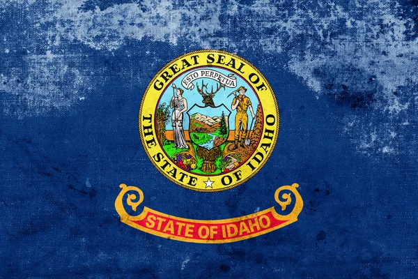 Grunge idaho state flagga — Stockfoto