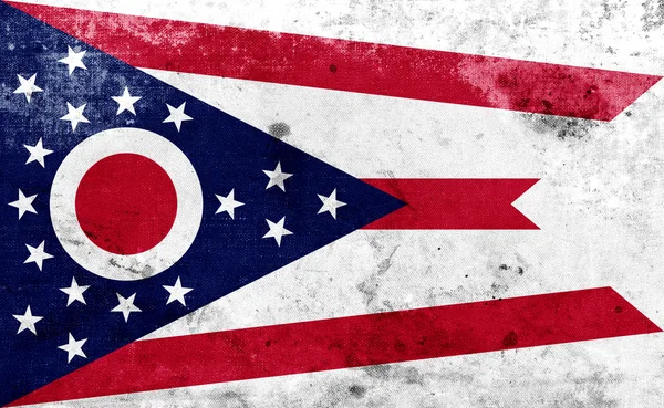 Grunge Ohio Bandiera di Stato — Foto Stock