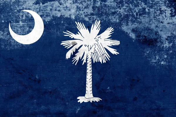 Grunge South Carolina Bandiera di Stato — Foto Stock