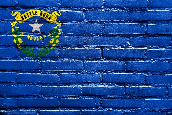 Nevada State Flag painted on brick wall — Stock Photo, Image