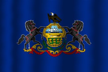 Pennsylvania Eyalet bayrağı sallayarak
