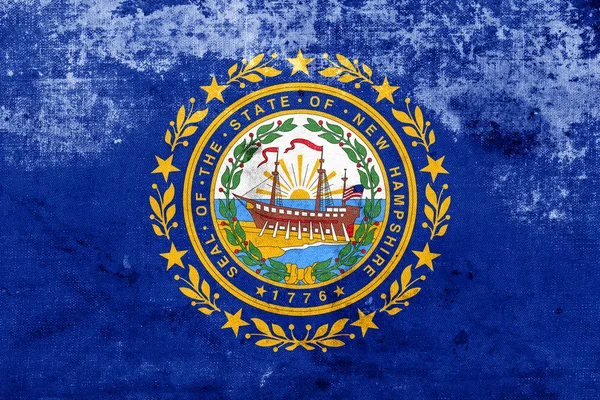 Vlag van grunge new hampshire — Stockfoto