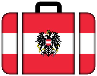 çanta ile Avusturya bayrağı