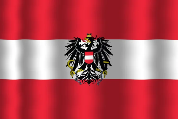 Κουνώντας τη σημαία της Αυστρίας — Φωτογραφία Αρχείου