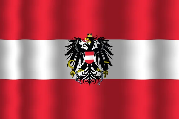 Macha flagą austria — Zdjęcie stockowe