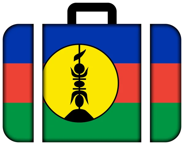 Mala com Bandeira da Nova Caledônia — Fotografia de Stock