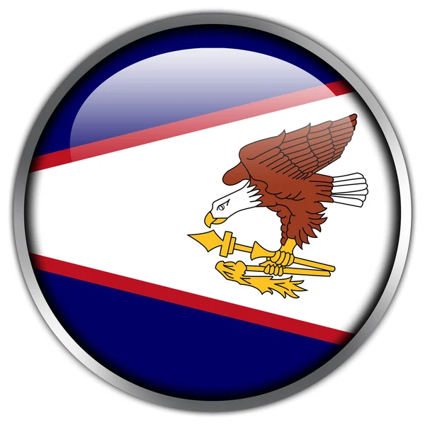 American Samoa Flag glossy button — Stock Photo, Image