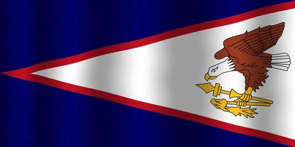 Bandeira de Samoa Americana acenando — Fotografia de Stock
