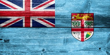 eski ahşap tahta dokusu üzerinde boyalı fiji bayrağı