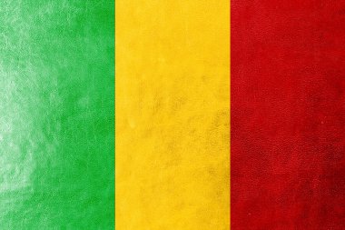 deri dokusu üzerinde mali bayrağı boyalı