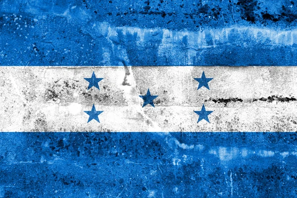 Honduras Flag painted on grunge wall — Stock Photo, Image