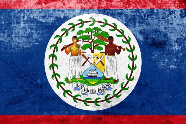 Bandeira de Grunge Belize — Fotografia de Stock