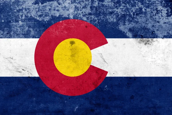 Grunge Colorado bandera del estado — Foto de Stock