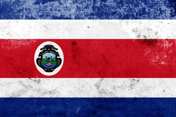 Grunge Bandeira da Costa Rica — Fotografia de Stock