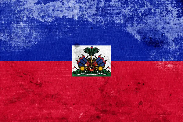 Прапор Гаїті гранж — стокове фото