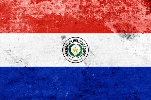 Bandera Grunge Paraguay — Foto de Stock