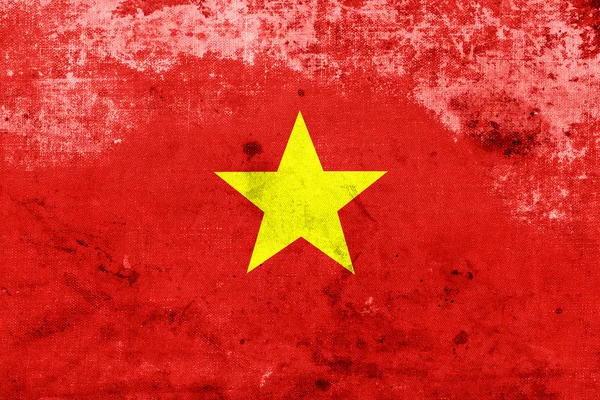 Grunge vietnam flagga — Stockfoto