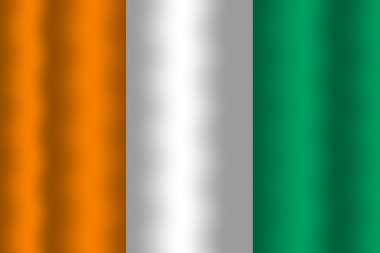 Fildişi Sahili bayrağı sallayarak