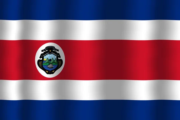 Wapperende vlag van costa rica — Stockfoto