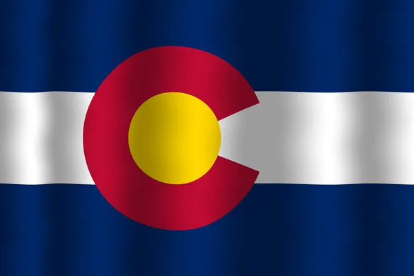 Acenando Bandeira do Estado do Colorado — Fotografia de Stock