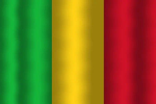 Размахивая флагом Мали — стоковое фото